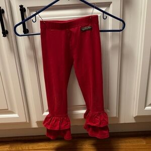 Matilda Jane Red Ruffle Hem Leggings